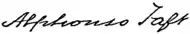 Appletons' Taft Alphonso signature.png