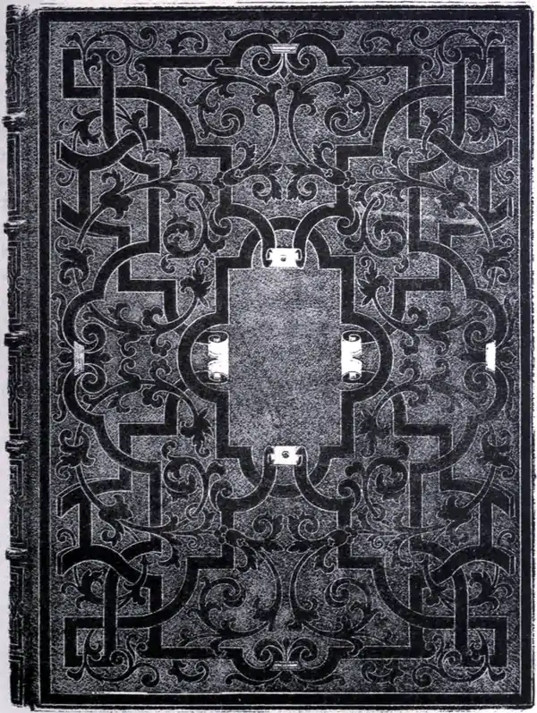 Photo-lithograph of a book cover with Maioli finishing.