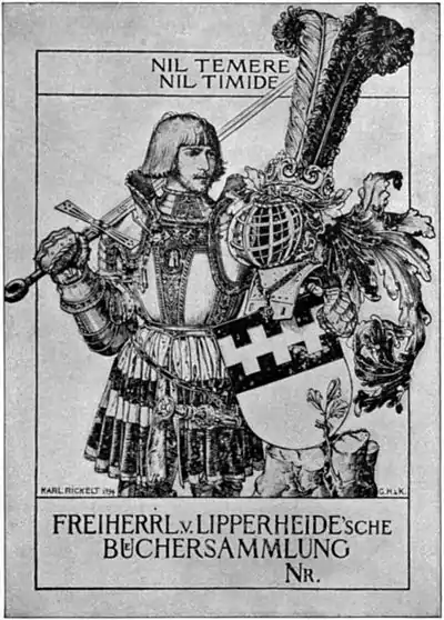 Britannica Book-Plates - Lipperheide by Karl Rickelt.jpg