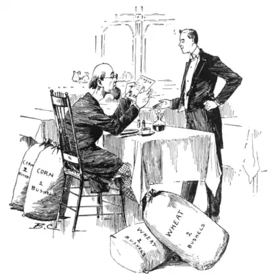 WHAT IT COSTS A FARMER TO DINE AT A FIRST-CLASS CHICAGO RESTAURANT.