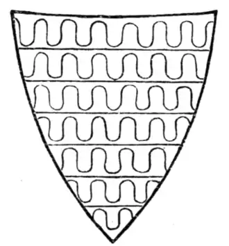 Fig. 40.—Arms of Robert de Ferrers, Earl of Derby (1254-1265). (From his seal.)