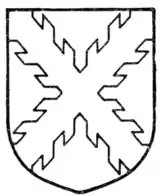 Fig. 191.—Saltire raguly.