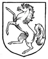 Fig. 360.—Horse rampant.