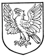 Fig. 450.—Eagle rising, wings elevated and displayed.
