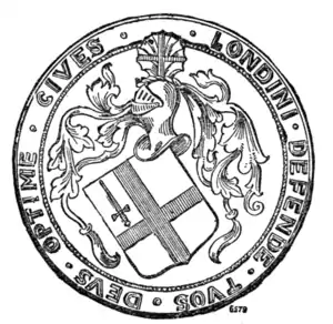 Fig. 614.—Modern reverse of the Common Seal of the City of London (1539).