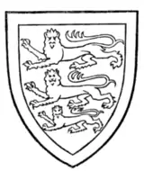 Fig. 707.—Arms of Edmund of Woodstock, Earl of Kent, 3rd son of Edward I.: England within a bordure argent. The same arms were borne by his descendant, Thomas de Holand, Earl of Kent.