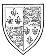 Fig. 723.—Humphrey of Lancaster, Duke of Gloucester, fourth son of Henry IV.: France (modern) and England quarterly, a bordure argent. (From his seal.)