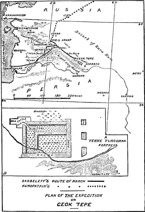 Decisive Battles Since Waterloo-Plan of the expedition on Geok Tepe.jpg
