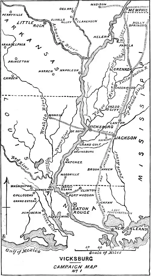 Decisive Battles Since Waterloo-Vicksburg Campaign Map No 1.jpg