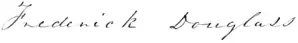 Frontispiece signature of Frederick Douglas
