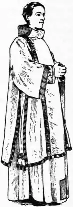 EB1911 - Dalmatic - Fig. 1—Deacon in dalmatic, apparelled amice and alb.jpg