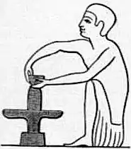 EB1911 Ceramics Fig. 1.—Potter moulding a vessel on the wheel.jpg
