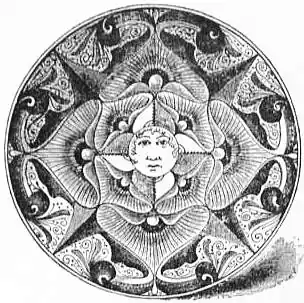 EB1911 Ceramics Fig. 45.—Early Faenza plate, with peacock-feather design.jpg