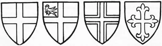 EB1911 Heraldry - St George, Harcla, Crevequer, Latimer.jpg