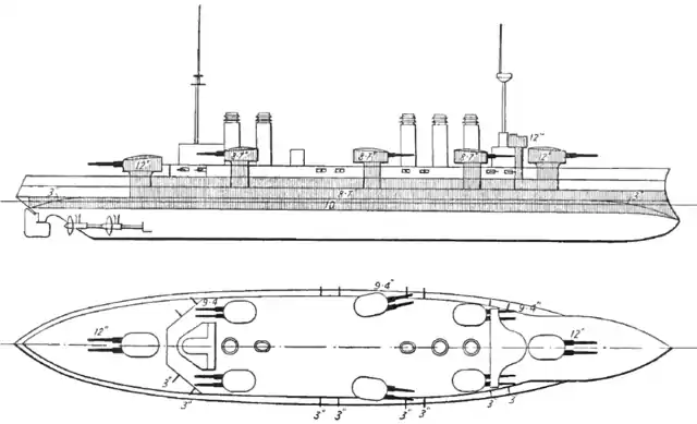 EB1911 Ship - French battleship Danton.png