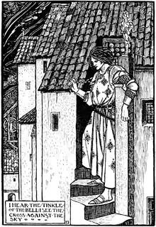 I HEAR THE TINKLE OF THE BELL I SEE THE CROSS AGAINST THE SKY