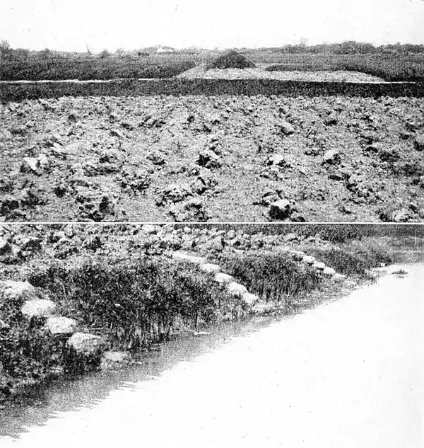 Farmers of forty centuries - Field covered with piles of canal mud.jpg