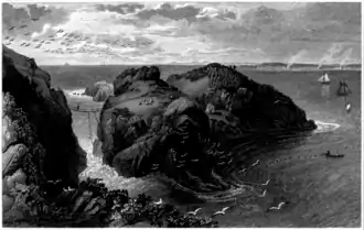 Fisher's drawing room scrap book (L.E.L., 1832) page 9 - Carrick-a-Rede.png