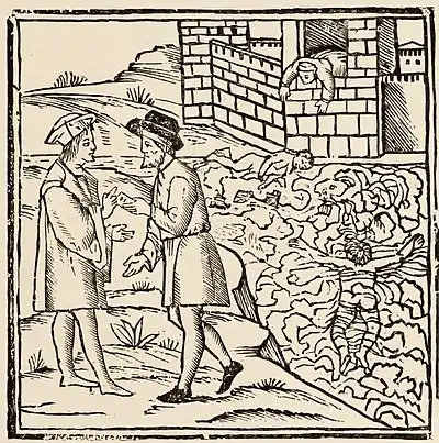 Fig. 33.— Hero and Leander. From the Ovid of 1515. Venice.