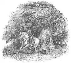 Mabinogion - Owain or Cynon shelter from a hailstorm.jpg