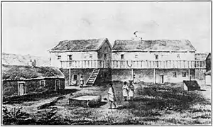 Marcus Whitman, pathfinder and patriot (1909) - Fort Hall Interior.jpg