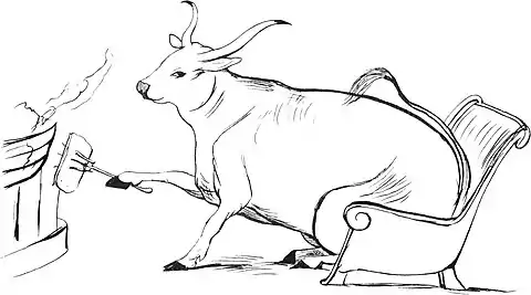 More Nonsense, Pictures, Rhymes, Botany, etc. (1872), The Comfortable Confidential Cow.jpg