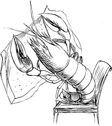 More Nonsense, Pictures, Rhymes, Botany, etc. (1872), The Lively Learned Lobster.jpg