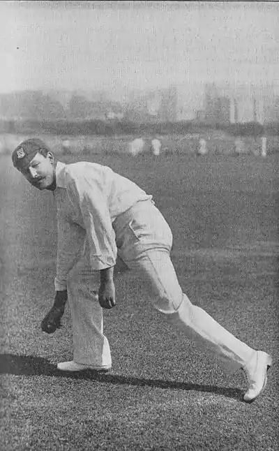 Ranji 1897 page 011 W. Marlow throwing in the ball - Action I.jpg