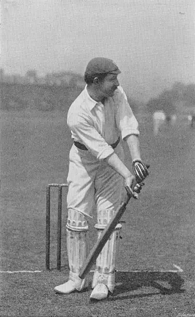 Ranji 1897 page 191 W. Newham's square glance.jpg