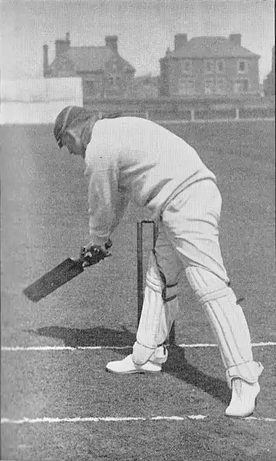 Ranji 1897 page 211 Shrewsbury cutting late at a ball keeping low.jpg