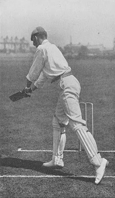 Ranji 1897 page 301 L. C. H. Palairet cutting.jpg