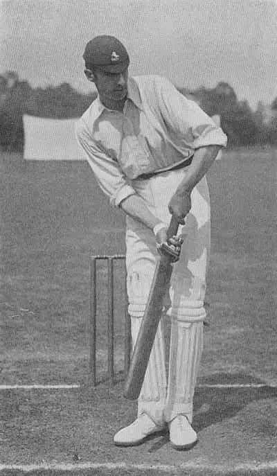 Ranji 1897 page 313 J. R. Mason forcing the ball off his legs.jpg