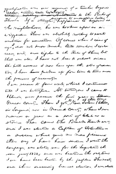 Recollections of Abraham Lincoln - Letter to Jesse W. Fell Page 2.png