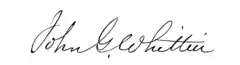 "signature of John Greenleaf Whittier"