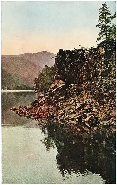 A SCENE ON THE COLUMBIA RIVER.