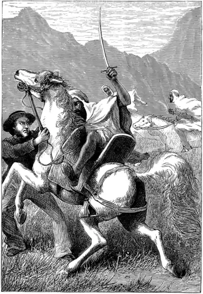 The Pirate City - Ted Flaggan unhorses an Arab.png