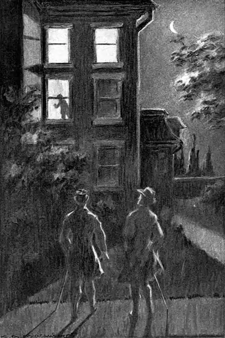 The Return of Sherlock Holmes 1905 - THREE YELLOW SQUARES OF LIGHT SHONE ABOVE US IN THE GATHERING GLOOM.jpg