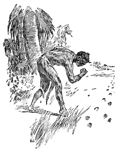 The Son of Tarzan - The black came upon the spoor of two ponies.png