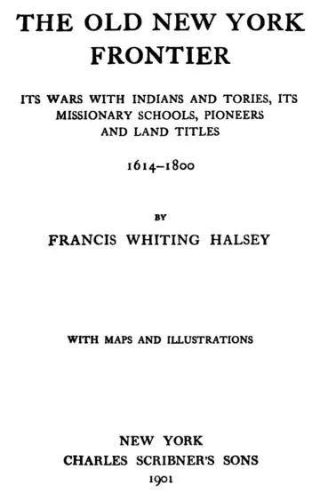 Title Page for The Old New York Frontier