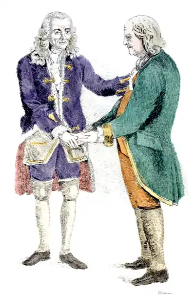 Meeting of Voltaire and Franklin